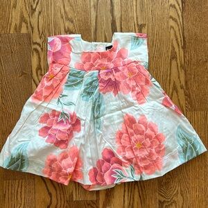NWT - tea - sateen baby dress floral 9-12m